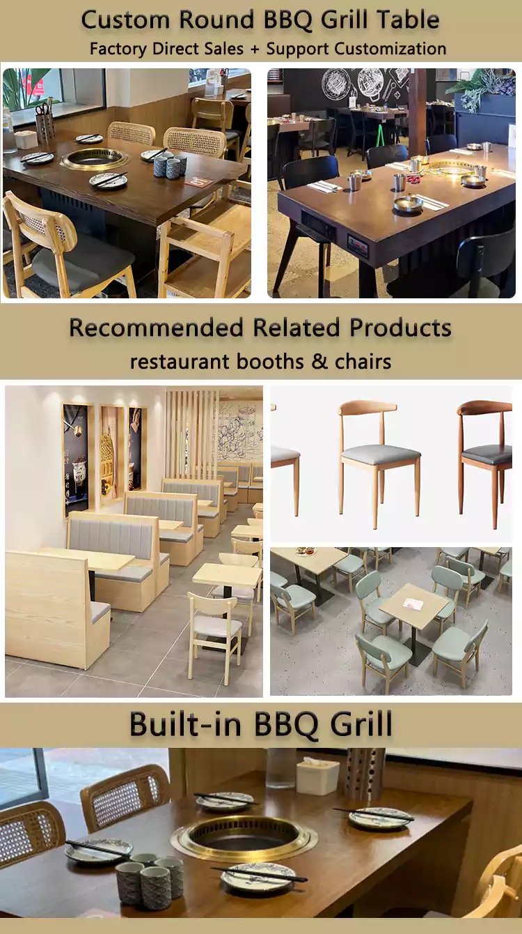 commercial restaurant electric korean bbq grill table
