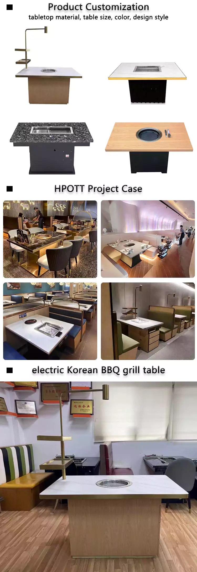 commercial built in electric smokeless korean bbq grill table for restaurant