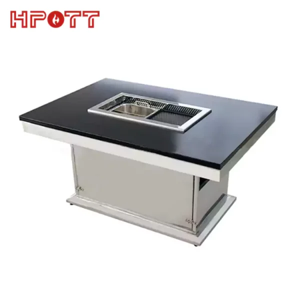 Korean Hot pot and bbq grill table