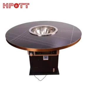 Round hot pot table