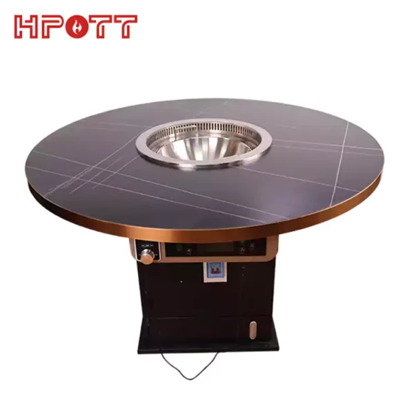 Round hot pot table