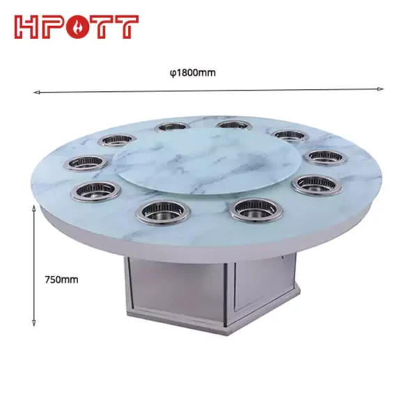 round hot pot table hot pot dining table