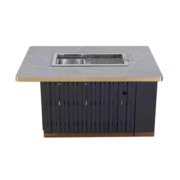 design smokeless korean bbq and hot pot table for commercial