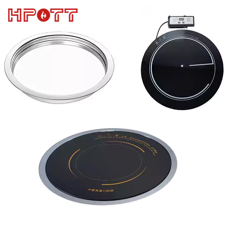 Popular Electric Built In Induction Cooker Small Hot Pot Table With Grill –  HPOTT