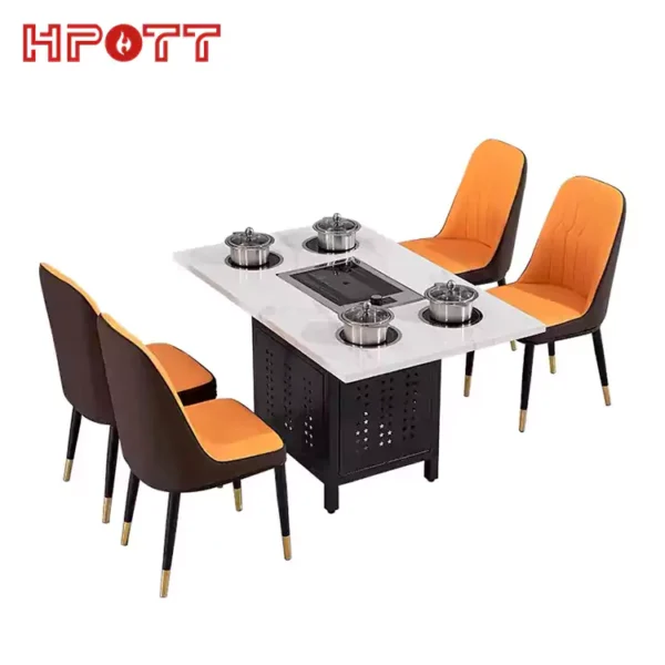 popular built in induction cooker small hot pot table with grill