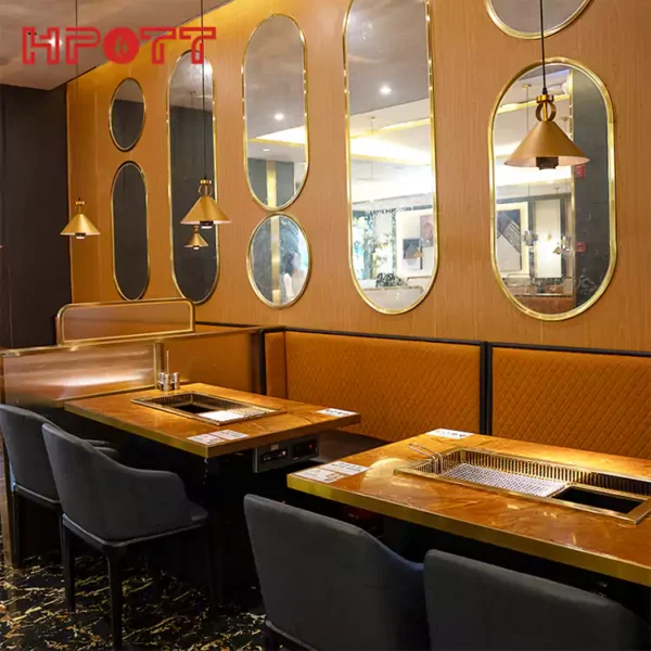 Commercial Restaurant Smokeless Korean Barbecue Grill Table For Sale