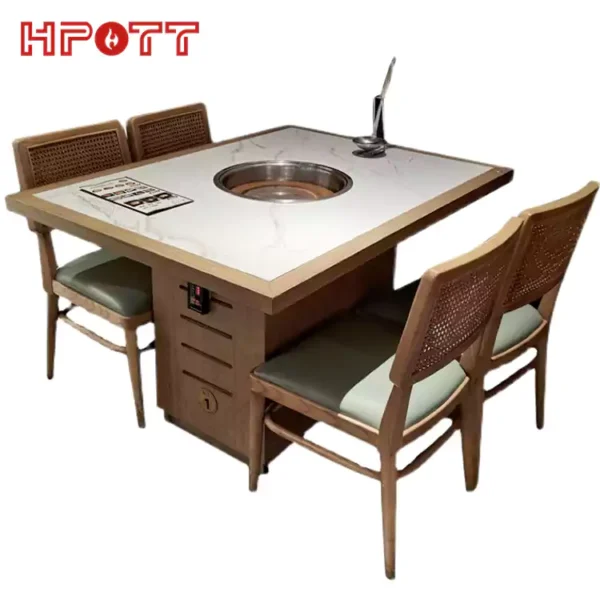 Infrared cooker hotpot table