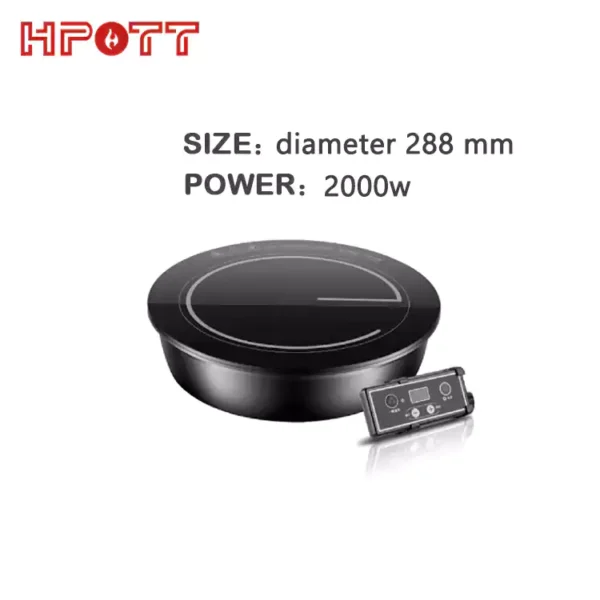 2000w in line control universal round hotpot induction cooker