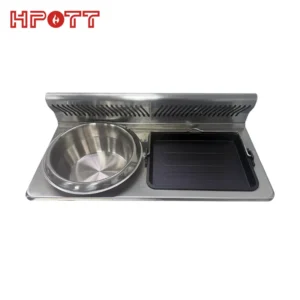 restaurant electric grill with hot pot