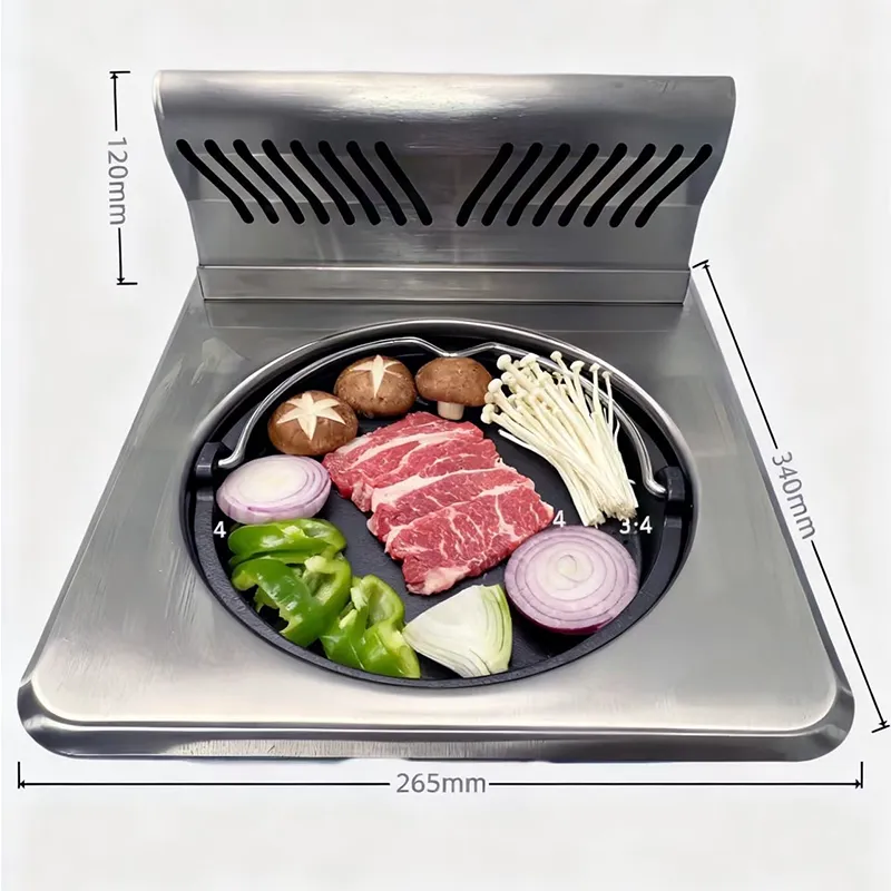 wholesale 2 in 1 electric smokeless single bbq grill and shabu shabu
